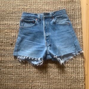 Redone denim shorts